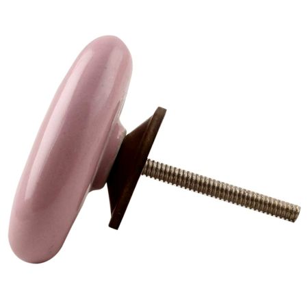 Pink Heart Ceramic Cabinet Knob